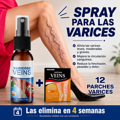 KIT VARICES SPRAY + 12 PARCHES